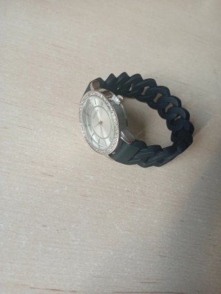 Reloj Azoza Casual Correa Plástico Plateado