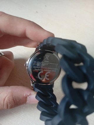 Reloj Azoza Casual Correa Plástico Plateado