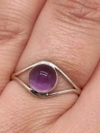Anillo Plata Ley 925 Amatista