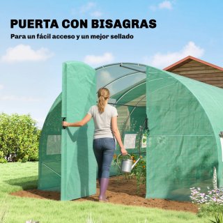 Invernadero Túnel 6x3x2m con Puerta