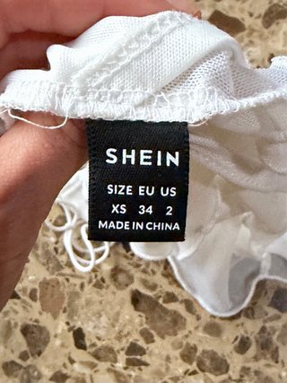 Top bianco stile foulard