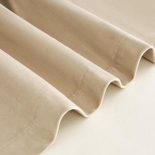 Cortinas Opacas Terciopelo Beige