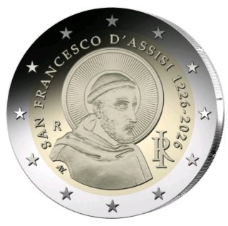 2026 Italia - San Francisco Asis 2€ conmemorativos