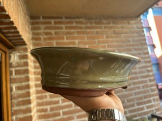 Maceta para bonsai XL verde oliva