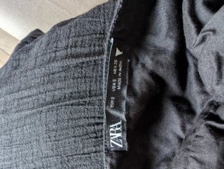 Vestido Negro Lino Bordado