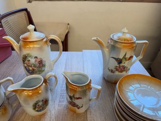 VAJILLA JUEGO DE CAFÉ ANTIGUO DE PORCELANA BAVARIA