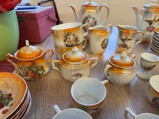 VAJILLA JUEGO DE CAFÉ ANTIGUO DE PORCELANA BAVARIA