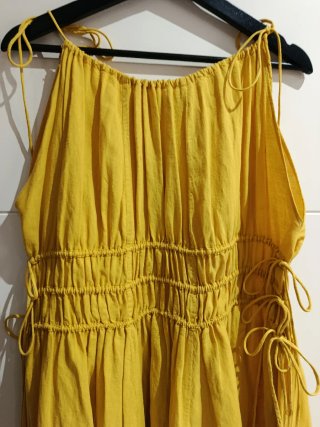 Vestido Largo ZARA Talla -M Amarillo
