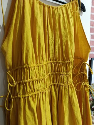 Vestido Largo ZARA Talla -M Amarillo