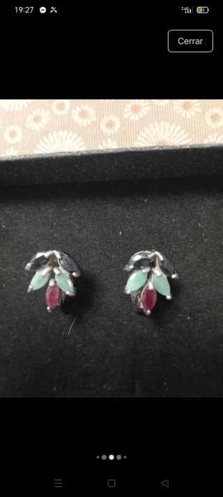 Pendientes Plata Piedras Naturales