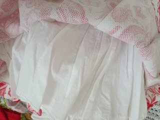 Vestido niña estampado rojo y blanco