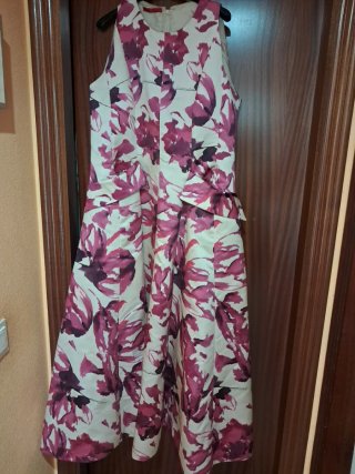 Vestido Midi Carolina Herrera flores Talla 10