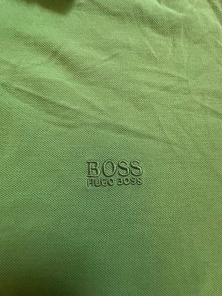 Camisa Polo BOSS Verde Hombre Manga Corta