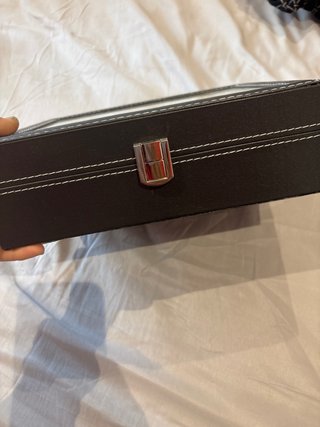 Estuche para relojes negro y beige