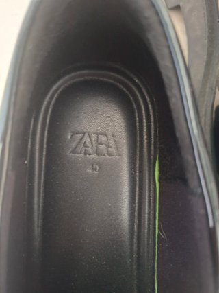 Zapatos Zara negros charol plataforma
