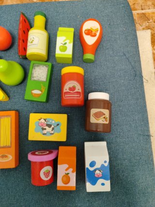 Set Comida Madera Juguete Cocinita