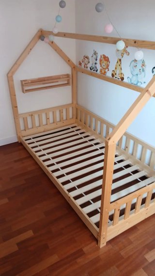 Cama Montessori Madera Natural