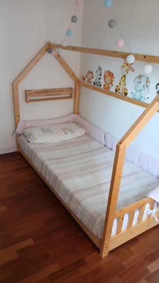 Cama Montessori Madera Natural