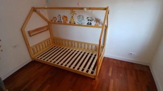 Cama Montessori Madera Natural