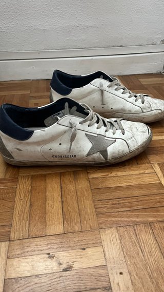 Golden Goose Superstar Hombre Azul y blancas