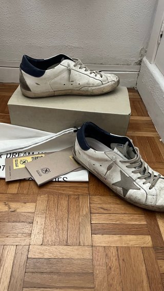 Golden Goose Superstar Hombre Azul y blancas