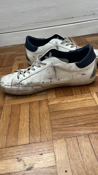 Golden Goose Superstar Hombre Azul y blancas