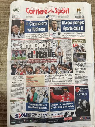 Corriere dello Sport - Scudetto Juve 2012