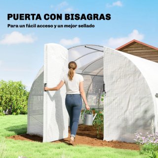Invernadero Túnel 6x3x2m con Puerta