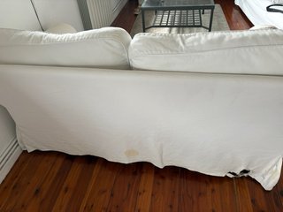 Sofá 2 plazas Ikea tela beige/blanco
