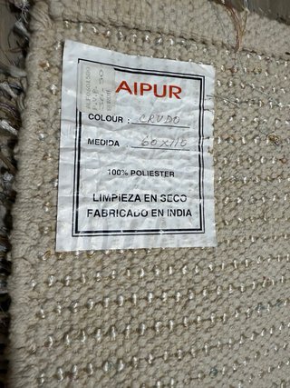 Alfombra Shaggy Beige y Marrón