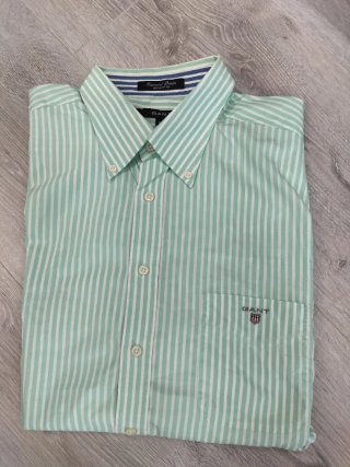 Camisa Gant Rayas Verdes y Blancas