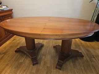 Mesa comedor extensible madera cerezo estilo