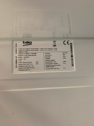 Nevera Beko seminueva