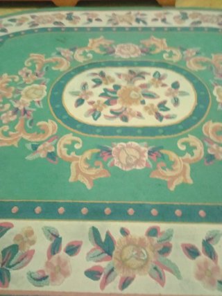 Preciosa Alfombra Ovalada de Lana