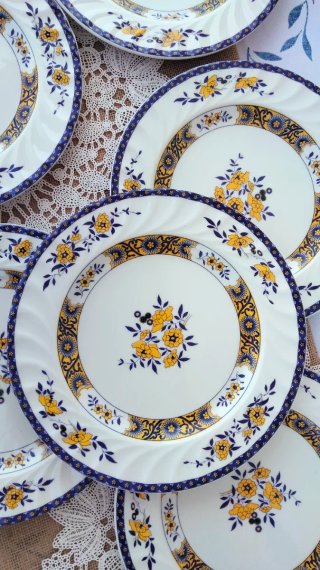 6 Piatti Piani Ceraminter Anni 90 Italy