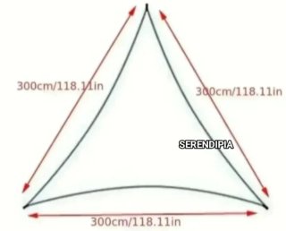 TOLDO VELA DE SOMBREO TRIANGULAR 3X3X3 NARANJA