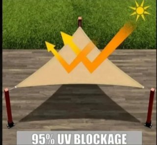 TOLDO VELA DE SOMBREO TRIANGULAR 3X3X3 NARANJA