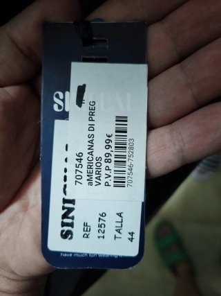Americana SINIGUAL cuadros Talla 44