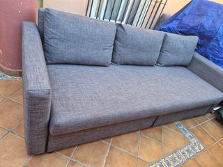 Sofá Cama Ikea Gris Tela