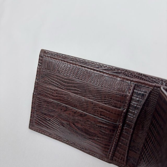 Vintage Raffinato Lizard Leather Bifold Wallet