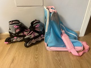 Patines en línea y bolso para transportarlos
