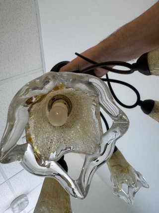 Elegante lámpara de techo tulipas cristal