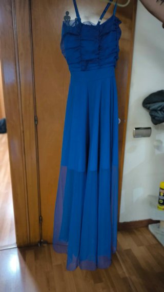 Vestido de graduación azul