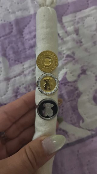 Anillos Tous Oso Dorado y Plateado ajustable