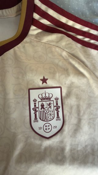 Camiseta Adidas España Beige/Roja