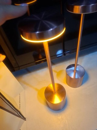 Lampade LED da tavolo color rose gold