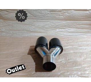 WD COLA ESCAPE SALIDA DOBLE UNIVERSAL 2x 89MM ACERO INOX NEG