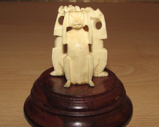 Okimono oriental japonés 3 monos sabios Japón