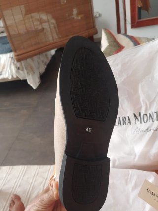 Mocasines Clara Montesano Beige Talla 40