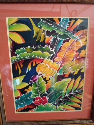 Cuadro Batik Tela Pintada a Mano